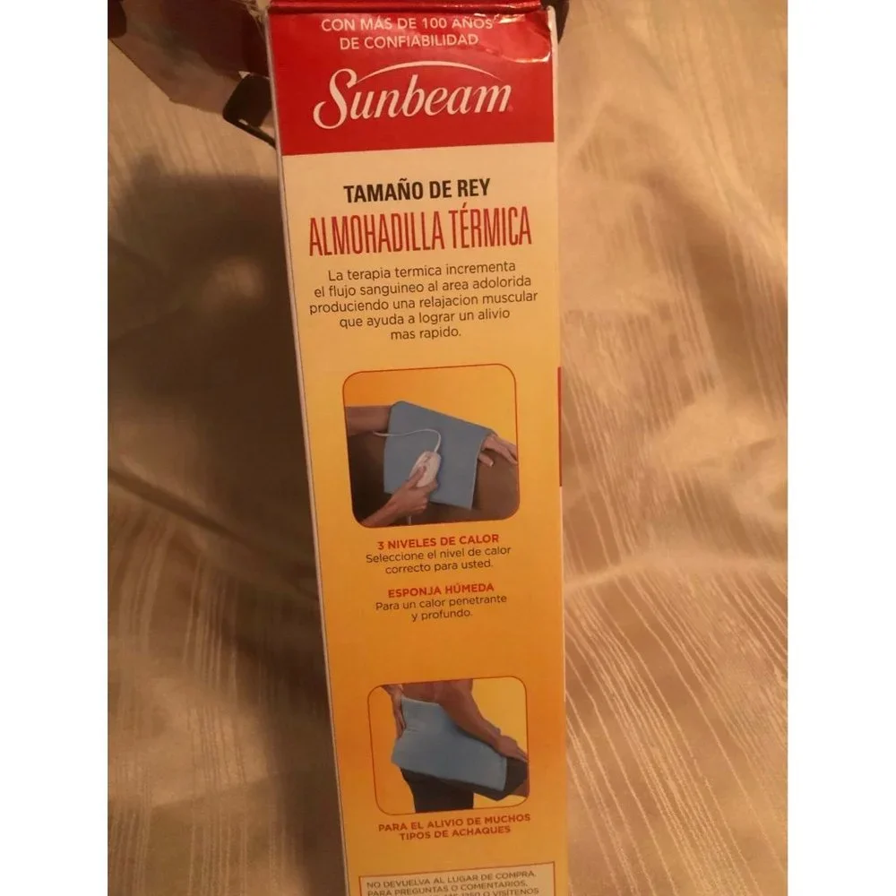 SUNBEAM KING SIZE HEATING PAD ULTRAHEAT 3- HEAT SETTINGS - Picture 4 of 8